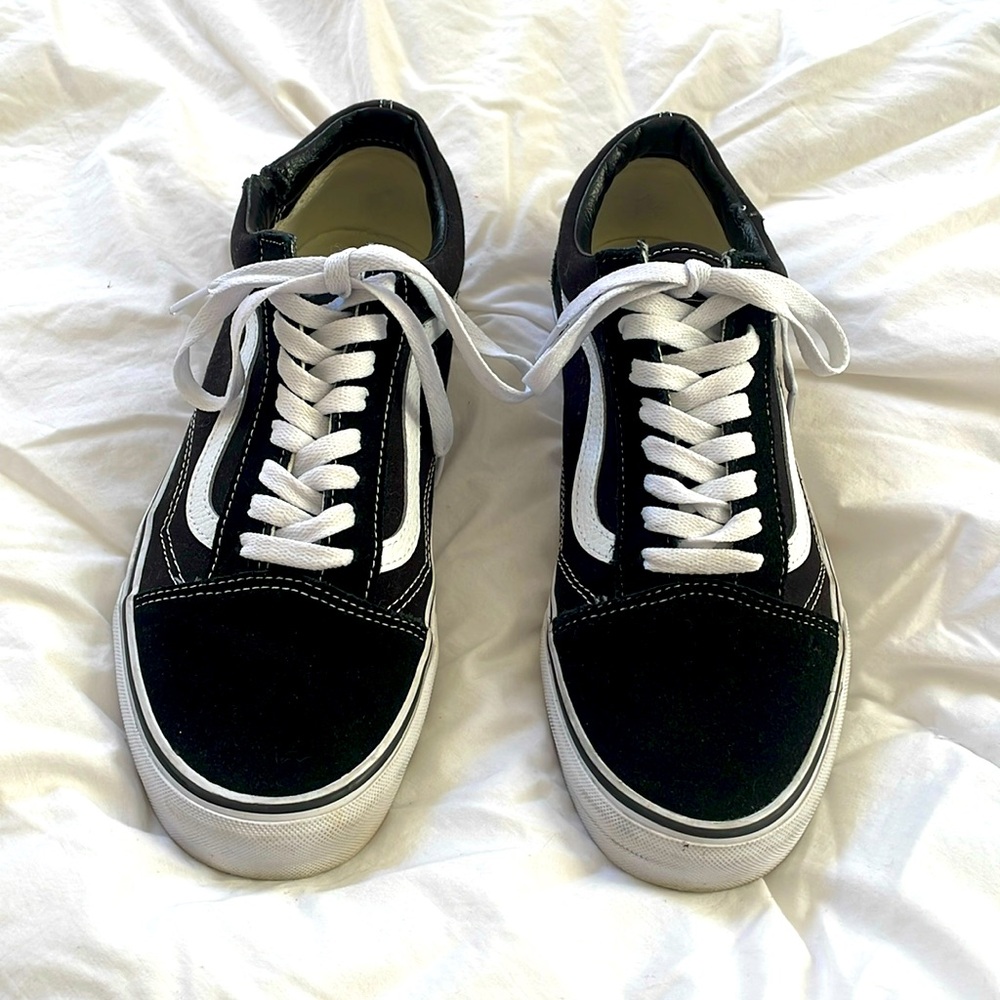 Old Skool Vans - Black and White - Men’s Size 10